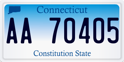 CT license plate AA70405