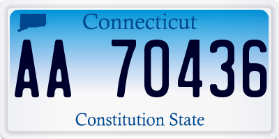 CT license plate AA70436