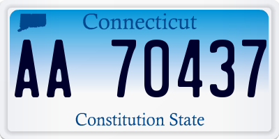 CT license plate AA70437