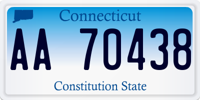 CT license plate AA70438