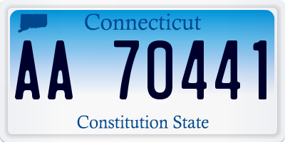 CT license plate AA70441