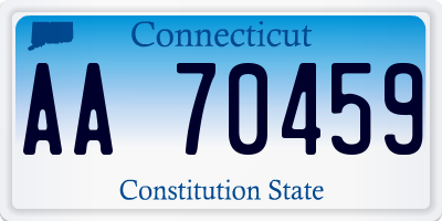 CT license plate AA70459