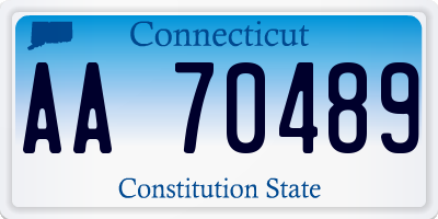 CT license plate AA70489