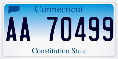 CT license plate AA70499