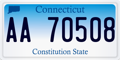 CT license plate AA70508