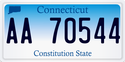 CT license plate AA70544