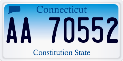 CT license plate AA70552