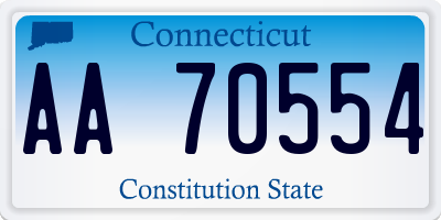 CT license plate AA70554