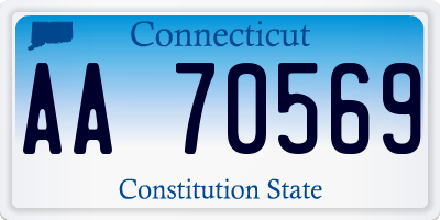 CT license plate AA70569