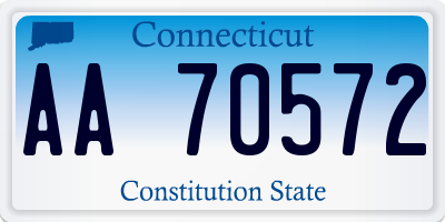 CT license plate AA70572