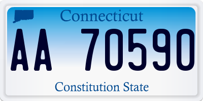 CT license plate AA70590