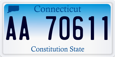 CT license plate AA70611