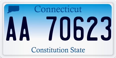 CT license plate AA70623