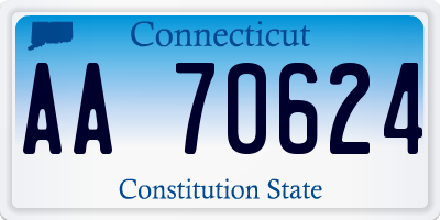 CT license plate AA70624