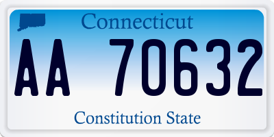 CT license plate AA70632