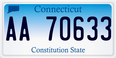 CT license plate AA70633