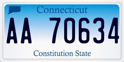 CT license plate AA70634