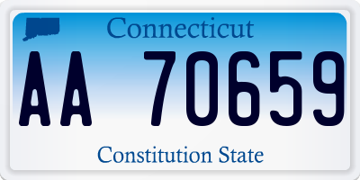 CT license plate AA70659