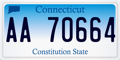 CT license plate AA70664