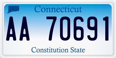 CT license plate AA70691