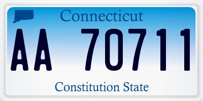 CT license plate AA70711