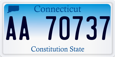 CT license plate AA70737