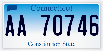 CT license plate AA70746