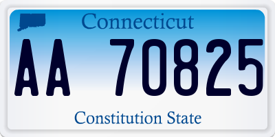 CT license plate AA70825