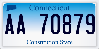 CT license plate AA70879
