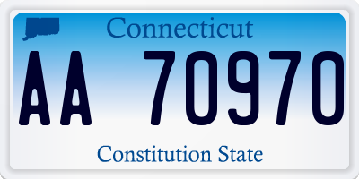 CT license plate AA70970