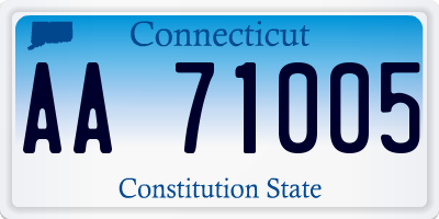 CT license plate AA71005