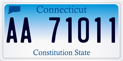 CT license plate AA71011