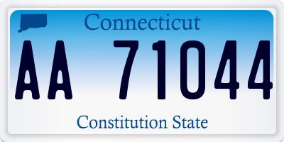 CT license plate AA71044