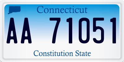 CT license plate AA71051