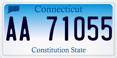 CT license plate AA71055
