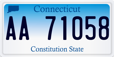 CT license plate AA71058