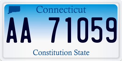 CT license plate AA71059