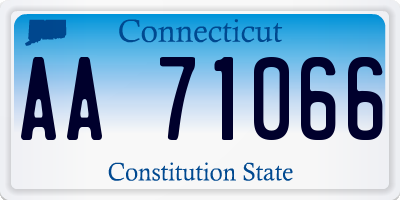 CT license plate AA71066