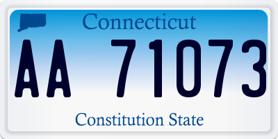 CT license plate AA71073