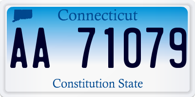 CT license plate AA71079