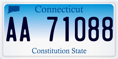CT license plate AA71088