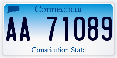 CT license plate AA71089
