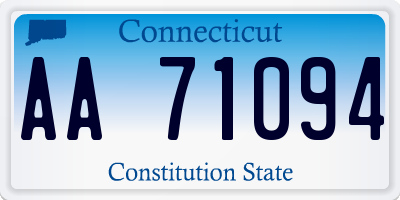 CT license plate AA71094
