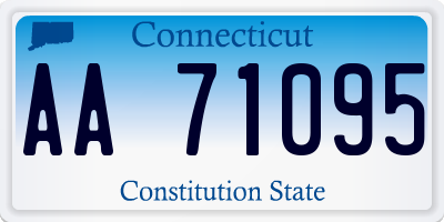 CT license plate AA71095