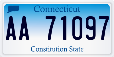 CT license plate AA71097