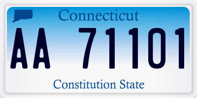 CT license plate AA71101