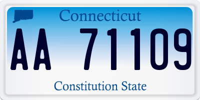 CT license plate AA71109