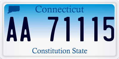 CT license plate AA71115