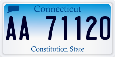 CT license plate AA71120
