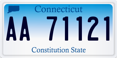 CT license plate AA71121